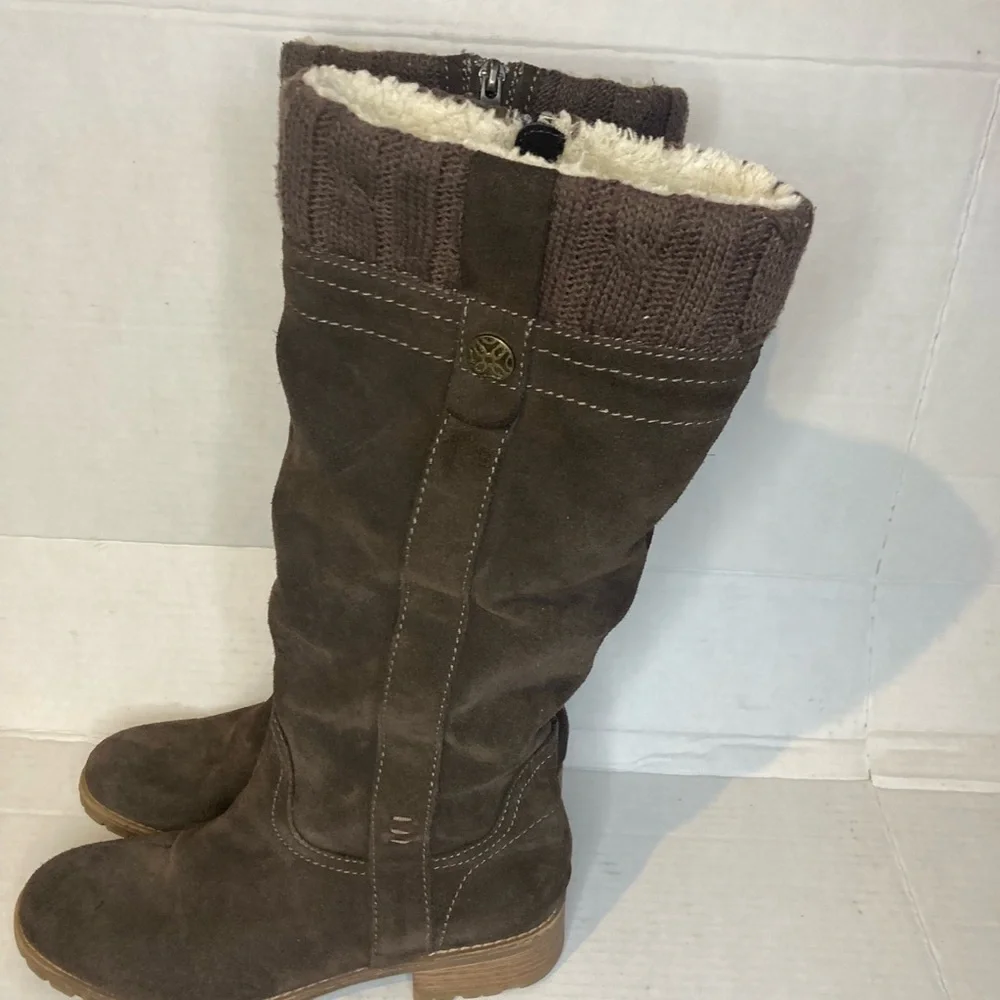 Bjorndal Woman Brown Suede Knee-High 'Stylish Boots Size 8